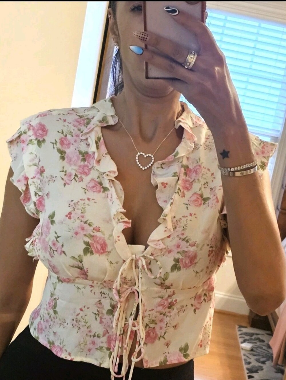 Melinda Maria 18-21" Gold/Diamondnette Heart Necklace NWT Retail $115